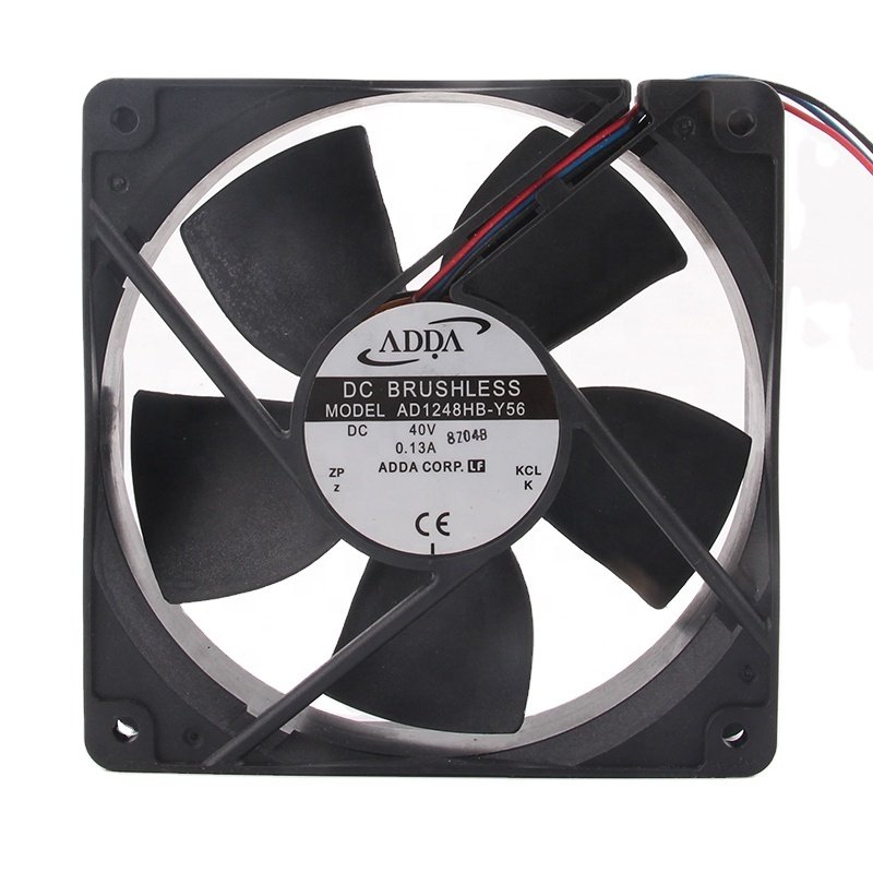 Original ADDA 12V 24V DC48V 0.13A EC AC 120X120X38MM 12038 12cm Large air Volume Double Ball Bearing AD1248HB-Y56 Cooling Fan